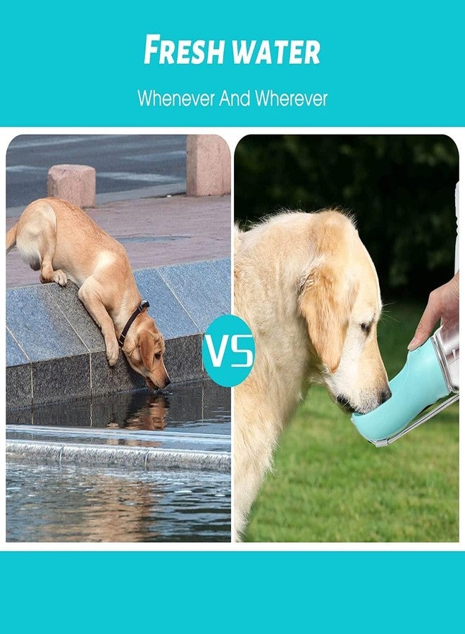 VEDARA Dog Water Bottle - Water Feeder Leak Proof Portable Puppy Water Dispenser with Drinking Feeder for Pets Outdoor Walking, Hiking, Travel, Food Grade Plastic for Pets (550ml) - Image 2